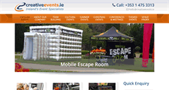 Desktop Screenshot of creativeevents.ie