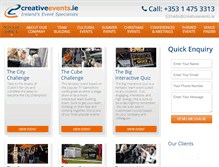 Tablet Screenshot of creativeevents.ie